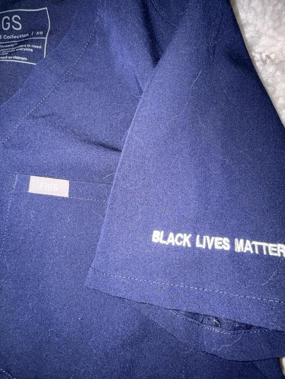 Figs Scrub Top Women's Black Lives Matter Edition Sz XS Technical Collection